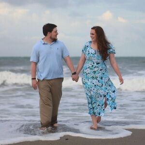 Loft Size 14 Blue Floral Maxi Dress - Vibrant Seafoam Print